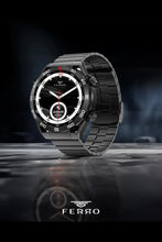 Load image into Gallery viewer, FERRO Watch Vip Android And Ios Compatible Black Colored Steel Band