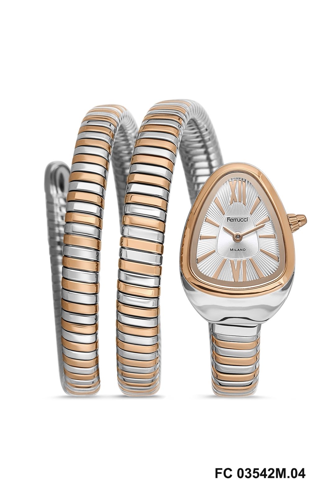 Ferrucci Snake Milano – Rose Gold Two-Tone Wrap Watch (FC03542M.04) | Watches | WOMEN | women snake